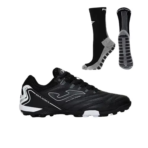Kit Chuteira Society Joma Maxima + Meia Antiderrapante Preta