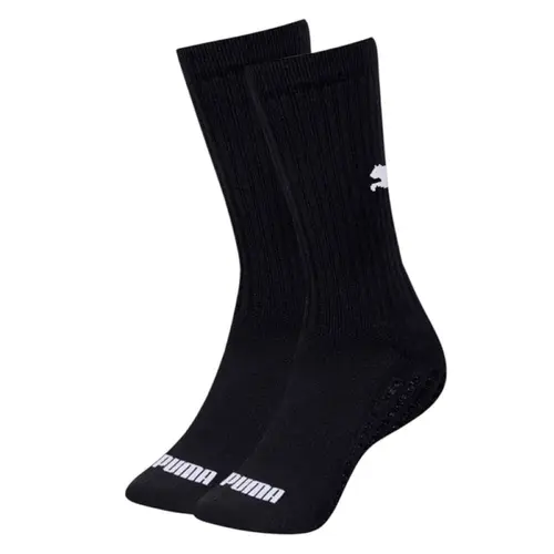 Meia Puma Esportiva Traction Grip Antiderrapante Cano Médio Unissex
