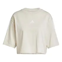 Camiseta Adidas 3 Listras Algodão Folgada Feminina
