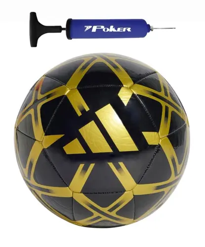 Kit Bola Adidas Futebol de Campo Starlancer Club + Bomba de Ar Azul