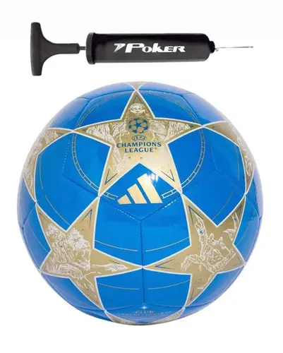 Kit Bola Adidas Futebol de Campo UCL Champions League Club + Bomba de Ar Preta