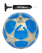Kit Bola Adidas Futebol de Campo UCL Champions League Club + Bomba de Ar Preta