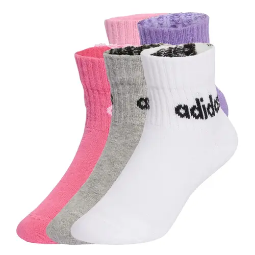Kit 5 Pares de Meia Adidas Cano Médio Kids Infantil