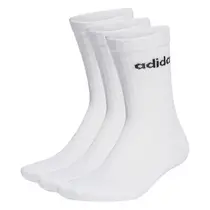 Kit 3 Pares Meia Adidas Cano Alto Linear Crew Unissex