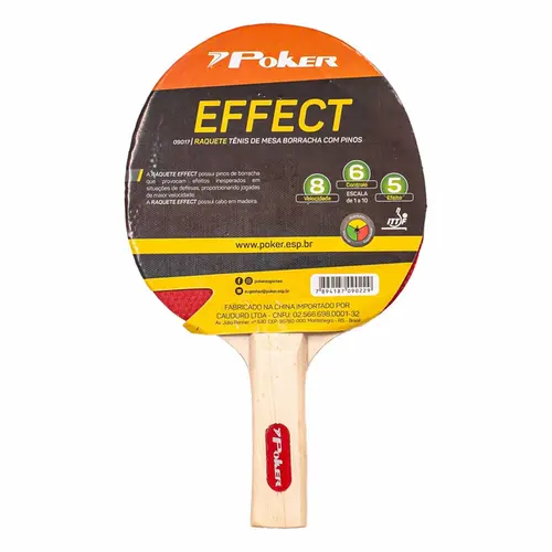 Raquete Poker Tênis de Mesa Ping Pong Effect Unissex