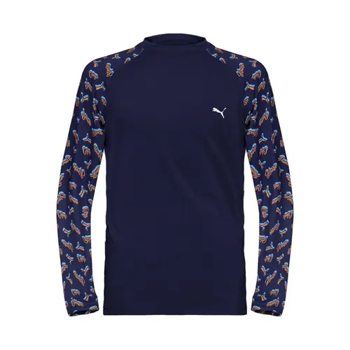 Camiseta Puma Manga Longa Estampada Proteção Solar UV50+ Infantil