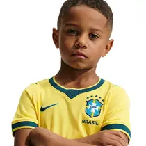 Camisa Nike Brasil Uniforme 1 2026/27 Torcedor Pro Crianças 3 a 7 anos