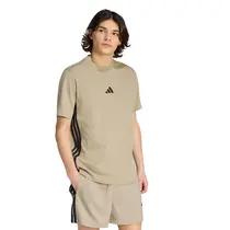 Camiseta Adidas Malha Simples Essentials Três Listras Masculina