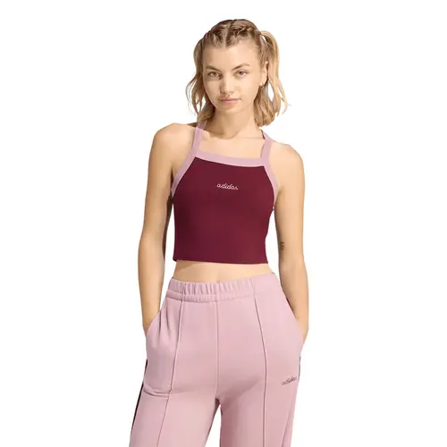 Regata Adidas Seasonal Essentials Colorpop com Estampa Bordada Feminina