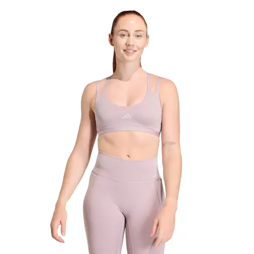 Top Adidas Esportivo Suporte Leve Com Alças Finas Optime Workout Feminino