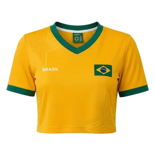 Cropped Braziline Brasil Lotus Feminino