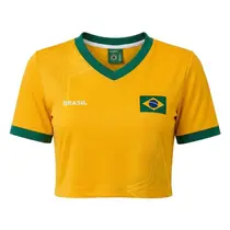 Cropped Braziline Brasil Lotus Feminino