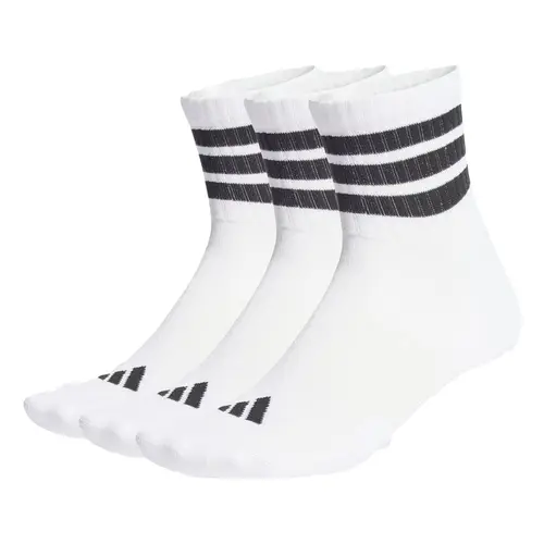 Kit 3 Pares Meia Adidas 3 Listras Cano Médio Unissex