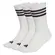 Kit 3 Pares Meia Adidas Acolchoadas 3 Listras Cano Alto Unissex