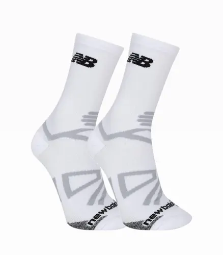 Kit 2 Pares Meia de Corrida New Balance Performance Cano Médio Poliamida Unissex