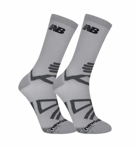 Kit 2 Pares Meia de Corrida New Balance Performance Cano Médio Poliamida Unissex