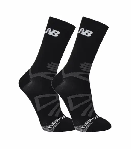Kit 2 Pares Meia de Corrida New Balance Performance Cano Médio Poliamida Unissex