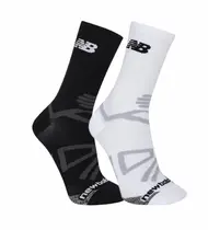 Kit 2 Pares Meia de Corrida New Balance Performance Cano Médio Poliamida Unissex