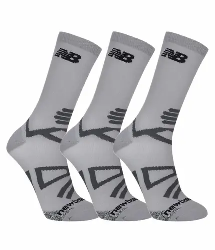Kit 3 Pares Meia de Corrida New Balance Performance Cano Médio Poliamida Unissex
