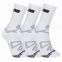 Kit 3 Pares Meia de Corrida New Balance Performance Cano Médio Poliamida Unissex