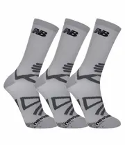 Kit 3 Pares Meia de Corrida New Balance Performance Cano Médio Poliamida Unissex