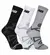 Kit 3 Pares Meia de Corrida New Balance Performance Cano Médio Poliamida Unissex